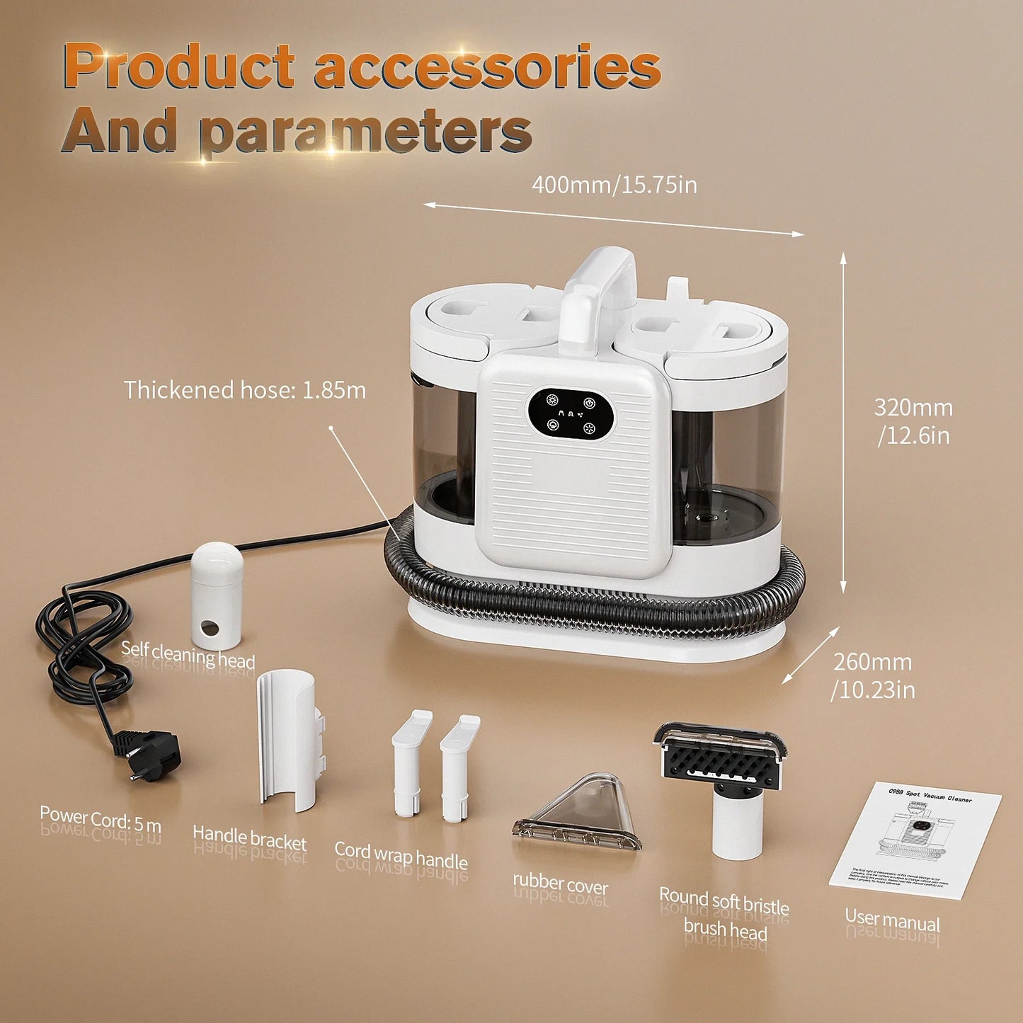 OMESER C988 Spot Cleaner 13kpa 1650w Vacuum Steam Cleaner Spray Suction Integrated Handheld Cleaning Carpet Cleaner Machine