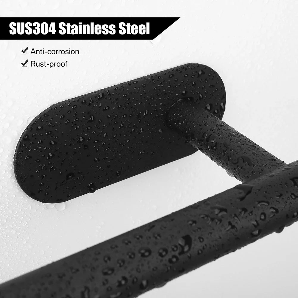 Adhesive Toilet Roll Paper Holder Organizer Wall Mount Storage Stand Kitchen Bathroom No Drill Tissue Towel Dispenser Stainless