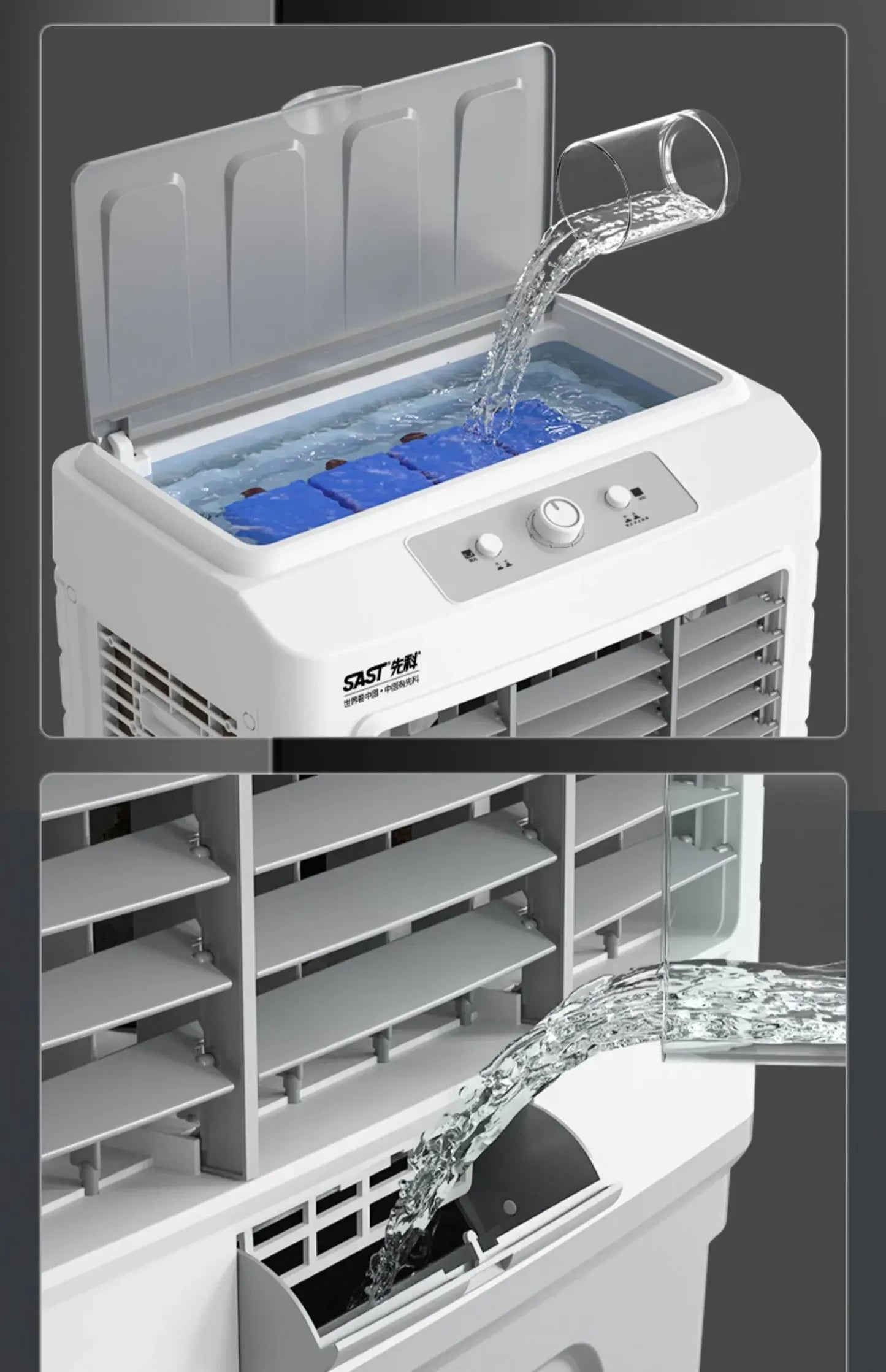 Air Cooler Large Industrial Water Cooler Evaporative Water Cooling Air Conditioner Fan Household Fan Mini Aire Acondicionado