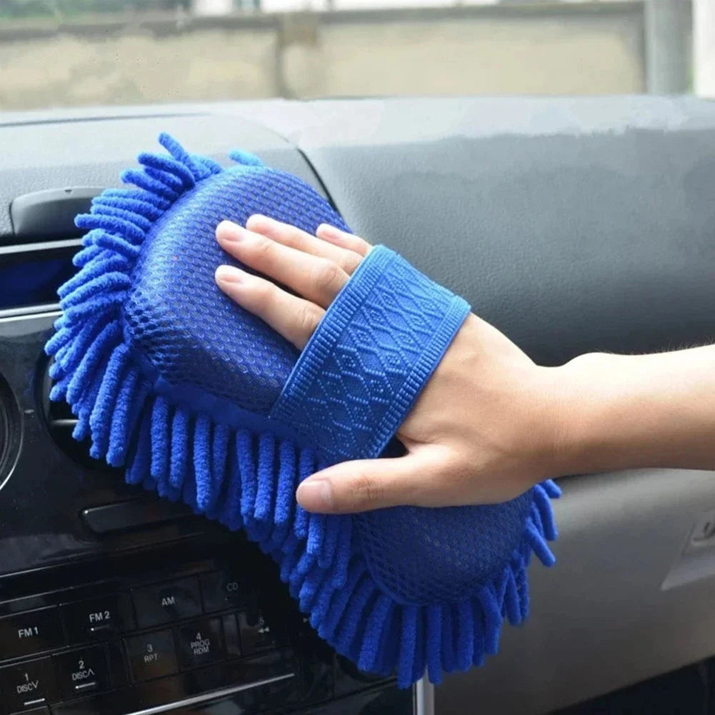 Ultra-Fine Microfiber Car Wash Sponge Soft Scratch-Free Cleaning Pad
