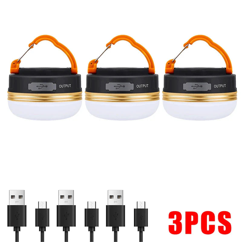 High Power Camping Lantern Tents Lamp USB Rechargeable