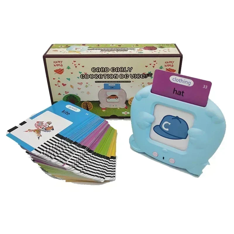 Kids Talking Flash Cards Learning Machine - Interactive Language Learning Toy for English, Spanish, French & German | Educational Audio Book for Toddlers & Kindergarten