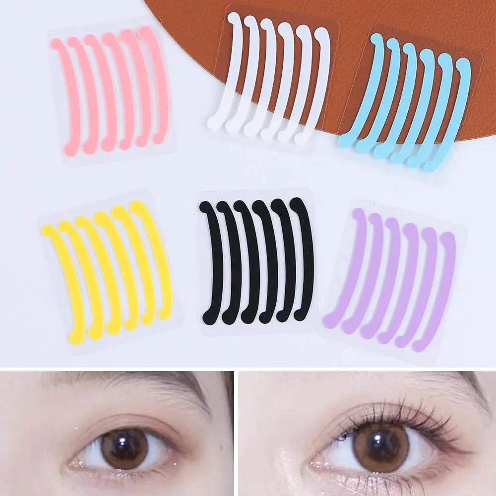 6Pcs Eyelashes Lifting Silicone Stripe Reusable Eye Lashes Lifting Curler Pad Perm Ribbon Eyelash Extension Supplies Makeup Tool