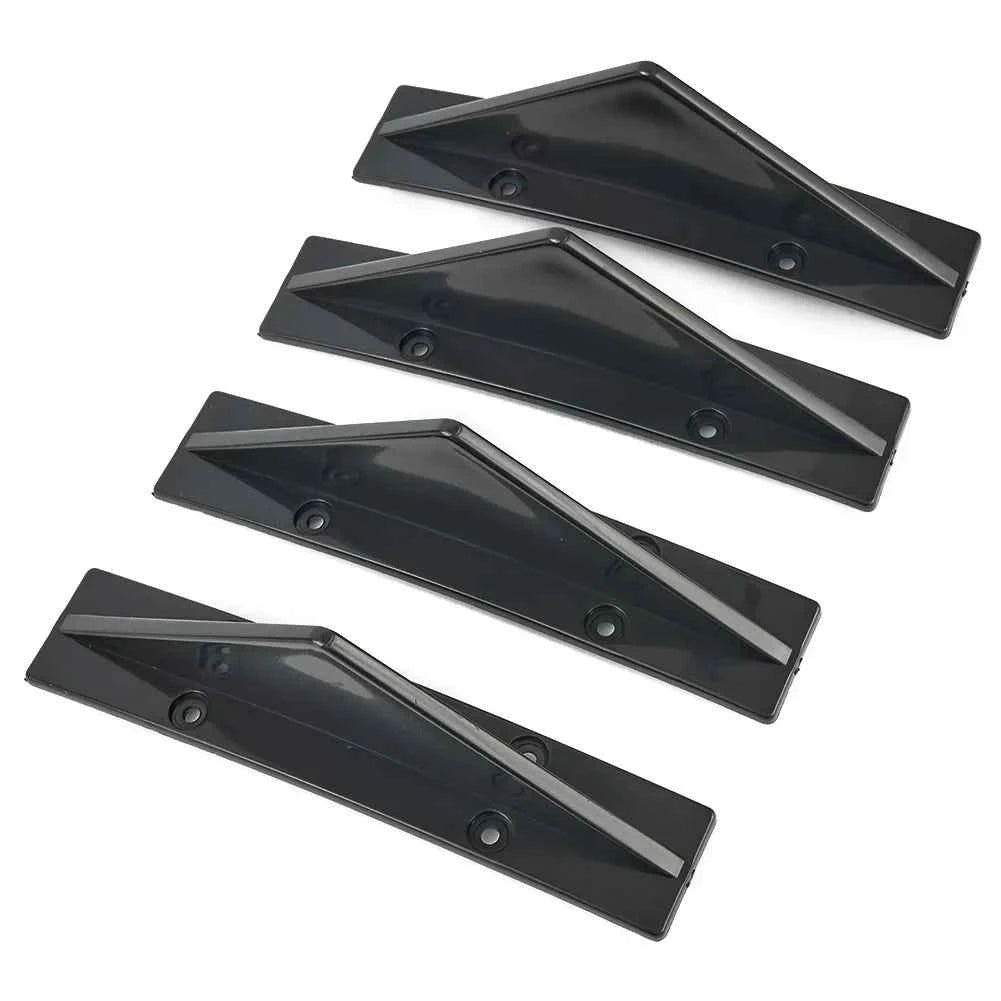 4pcs Car Rear Bumper Lip Diffuser Splitter Spoiler Scratch Protector Fin Trim Caps Universal Exterior Accessory For 300