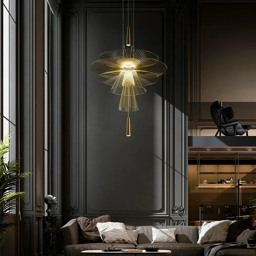 New Trend LED Chandelier Luxury Metal Cord Pendant Lighting