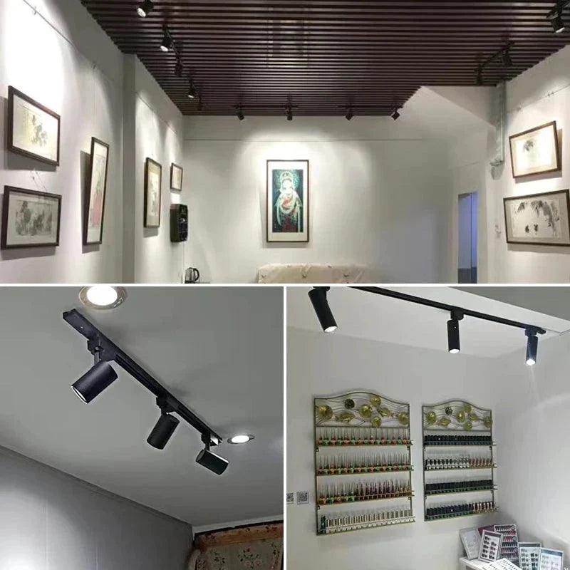 Whole Set 220V Led Track Light Fixture Rail Lighting System