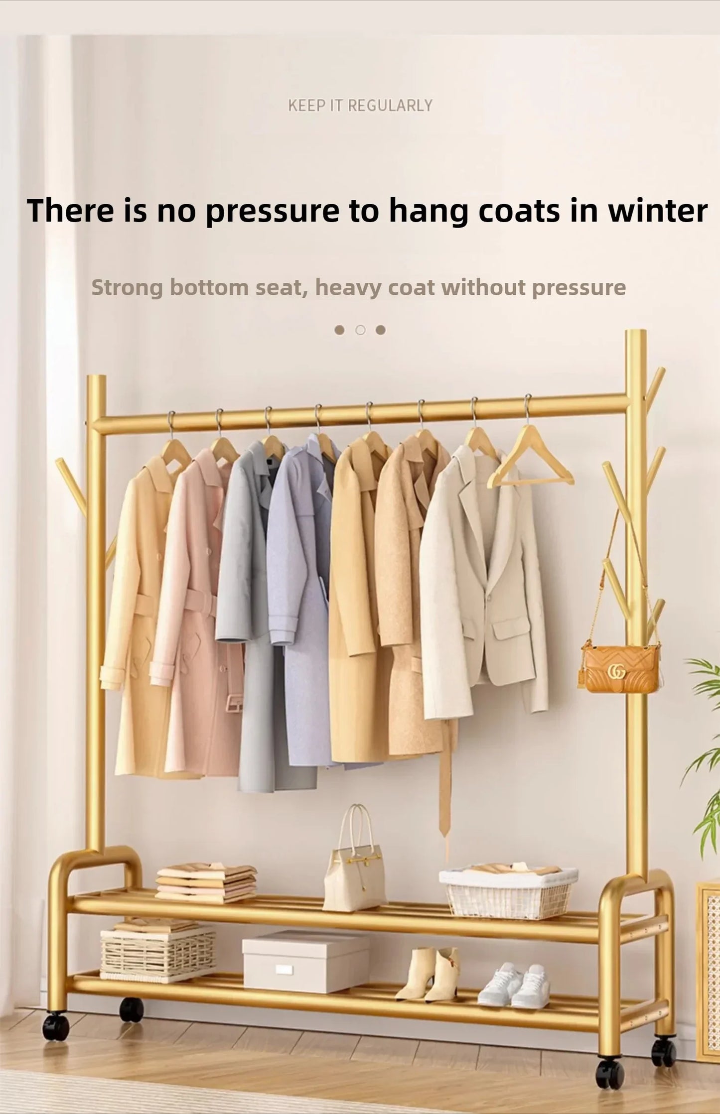 Modern Metal Standing Hanger Clothes Salon Display Rack Living Room Nordic Clothing Organizer Sofy Do Salonu Furniture