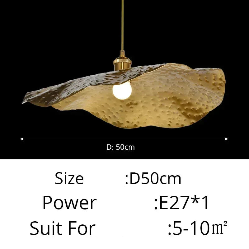 Lotus Leaf Chandelier Kitchen Retro Creative Light