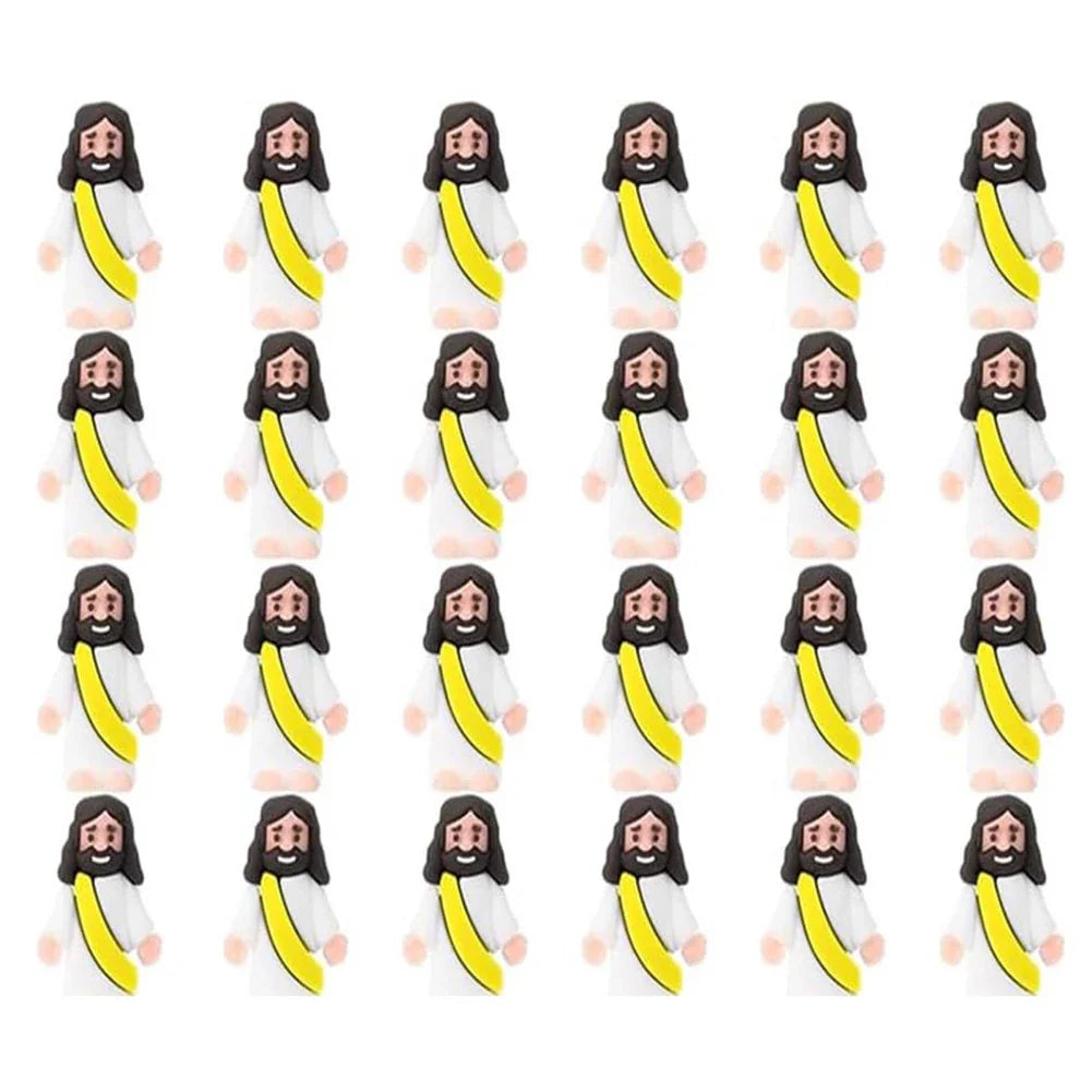 24Pcs Easter Christ Savior Jesus Figurines Little Jesus Figurine Mini Jesus Figures Tiny Jesus Figurine for Easter Egg Stuffers