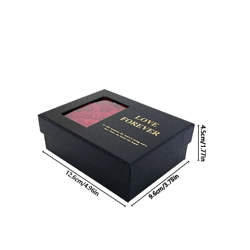 1PC Jewelry Box Jewelry Box Rose Gift Box Christmas Valentine's Day Romantic Delicate Necklace Box