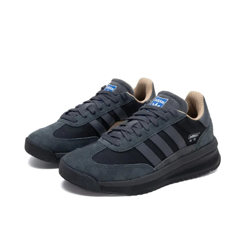 Adidas Originals SL 72 RTN Classic Retro Slip-resistant and Wear-resistant Low-top Casual Shoes Men and Women, Blue and White