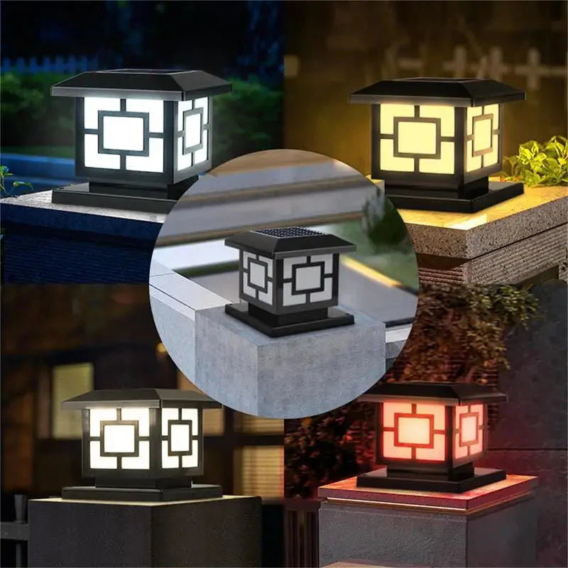 LED Solar Outdoor Light Pillar Solar Lights Waterproof