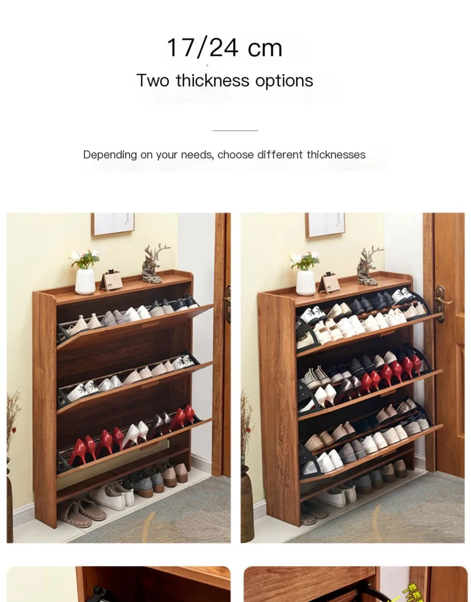 Flip Over Shoe Cabinet Simple Modern Door-side Tip-up Shoes Rack Ultra-thin Economical Home Multi-functional Assembled Shoe Rack