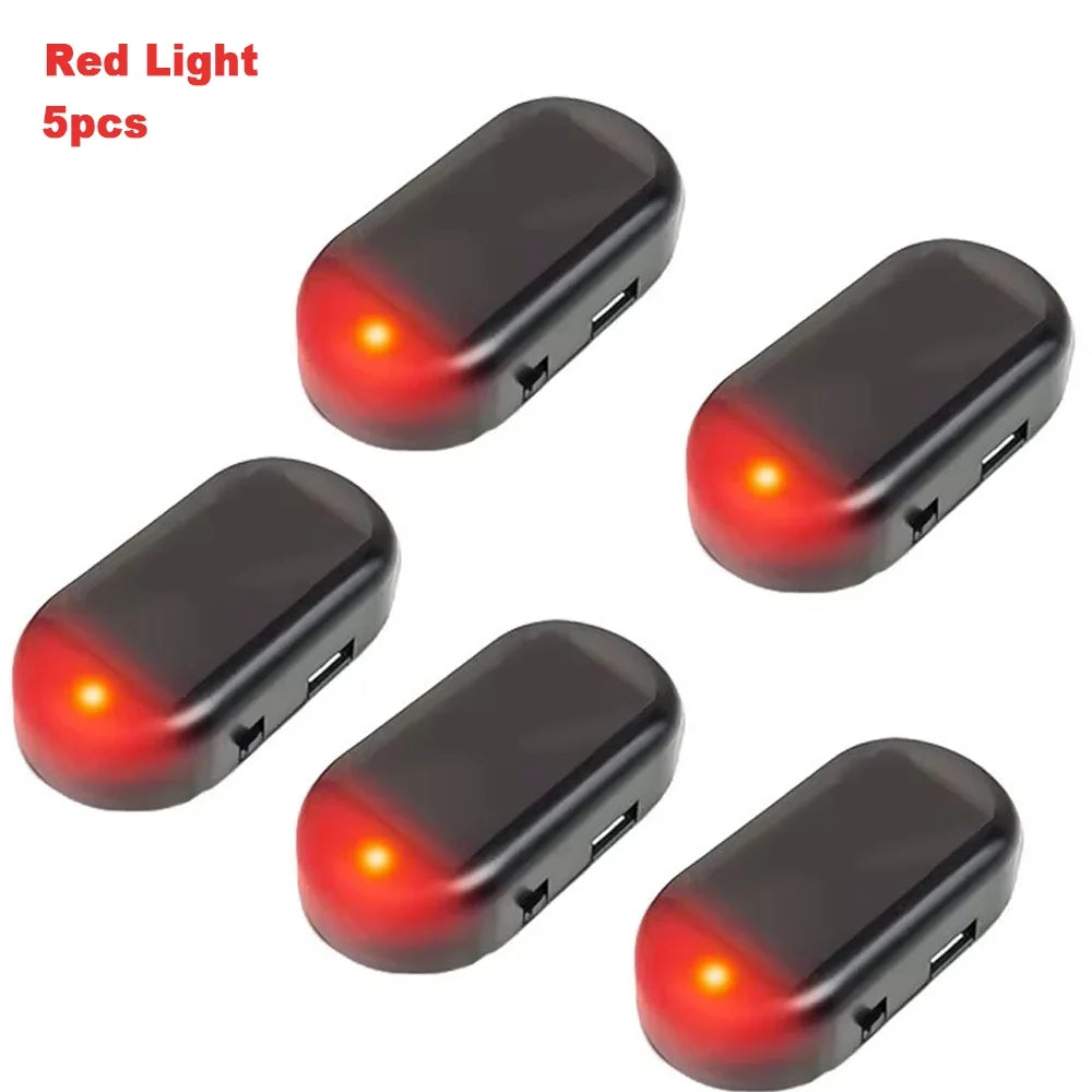 Solar Car Security Light LED Flashing Anti-Theft Warning Light (Dummy Alarm)