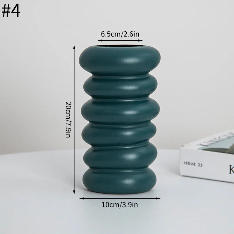 1PC Plastic Spiral White Vase Hydroponic Pot