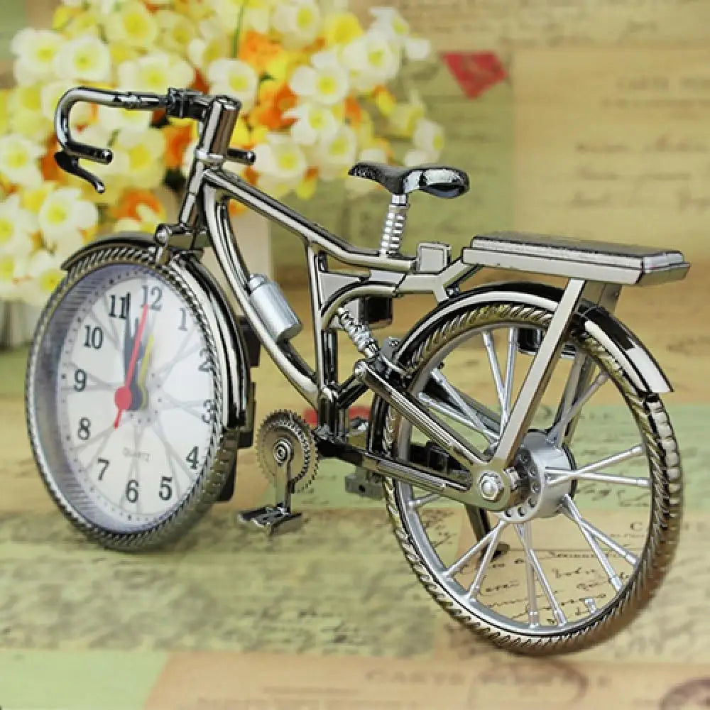 Bicycle Pattern Creative Alarm Clock