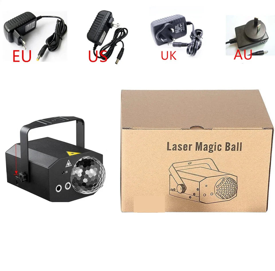 Party Lights Dj Disco Ball Light Pattern Projector Sound Activated