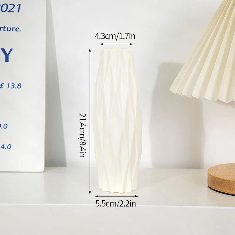 1PC Plastic Spiral White Vase Hydroponic Pot