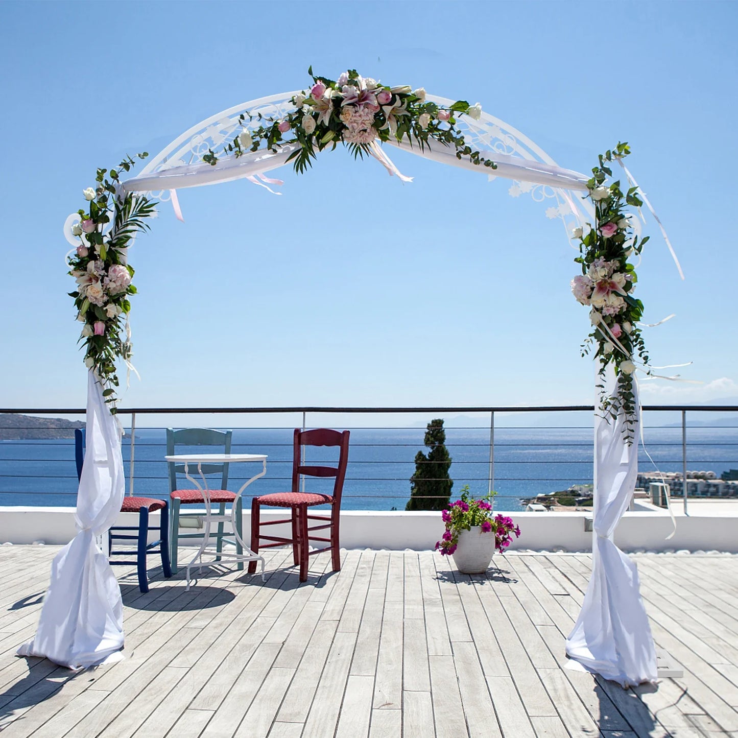 Heavy Duty Metal Wedding Arch, Garden Arbor, Trellis, Archway, Pergola, Balloon Decor Backdrop Stand