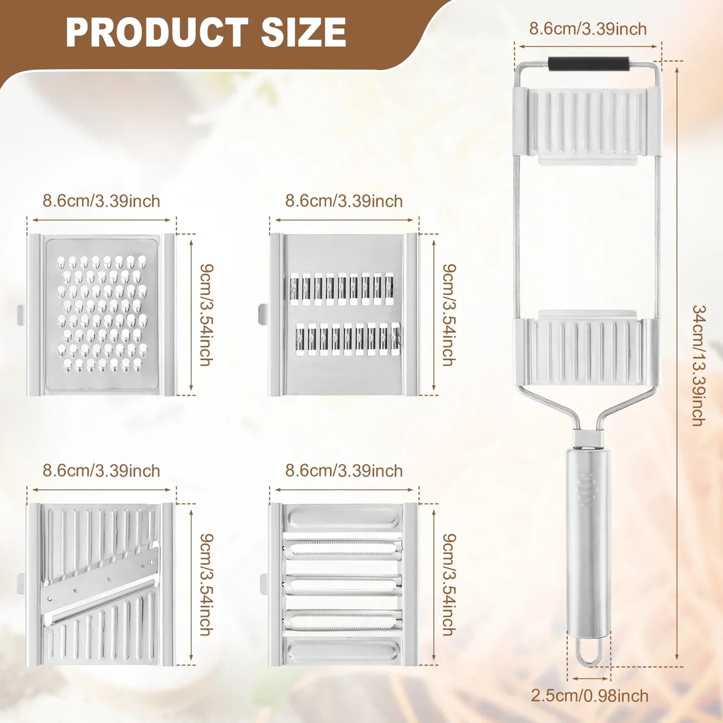 4 in 1 Vegetable Slicer Multi-Purpose Grater Cutter Peeler for Fruits Potato Peeler Carrot Grater Vegetables Kitchen Accessories