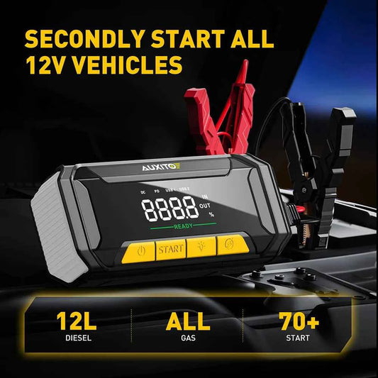 Car Battery Jump Starter – 20,000mAh Portable Power Bank with USB Quick Charge & 12V Jump Start Function