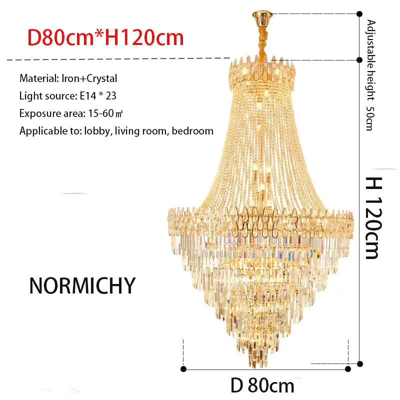 Modern Crystal Chandelier Wedding Hall Villa Hotel Hall Living Room