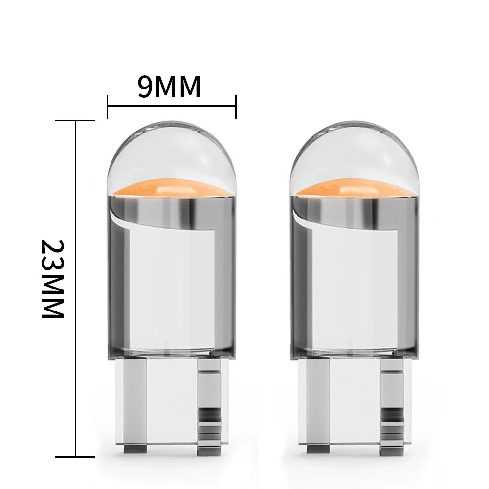 Newest W5W Led T10 Car Light COB LED Glass 6000K
