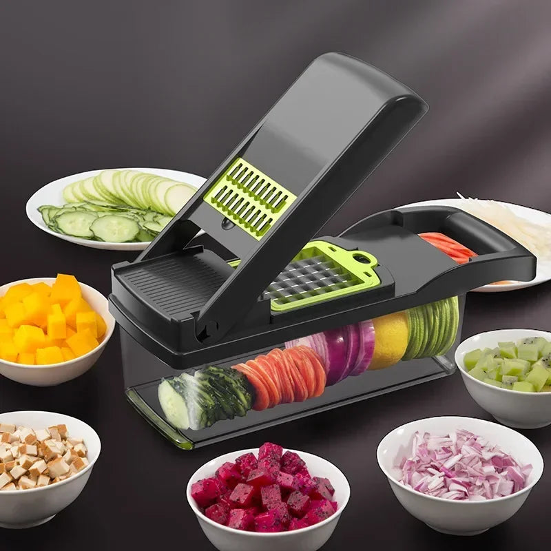 16/14 in 1 Multifunctional Vegetable Chopper Handle Food Grate Food Chopper Vegetable Slicer Dicer Cut Kitchen Items cocina