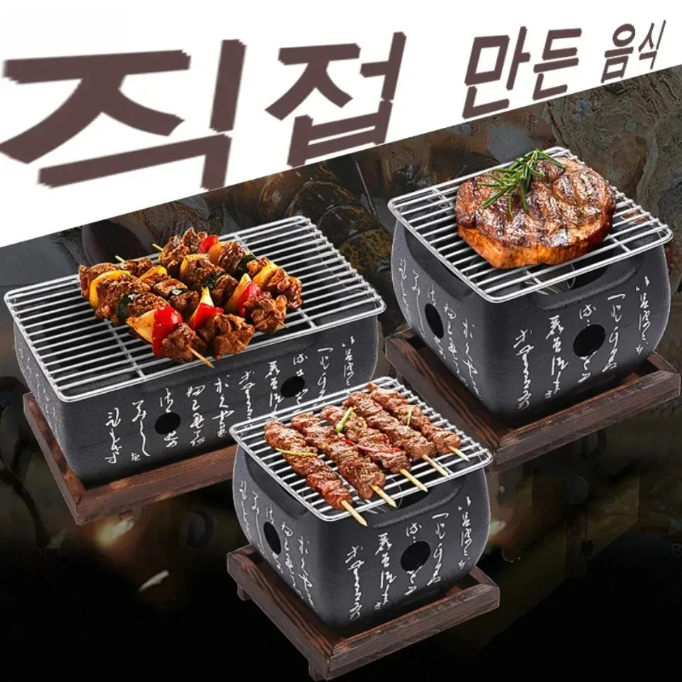Bbq Grill Outdoors Barbecue Grill Furnace Stove Barbecue Portable Grill Outdoor Stove Save Space Charcoal Furnace High-capacity