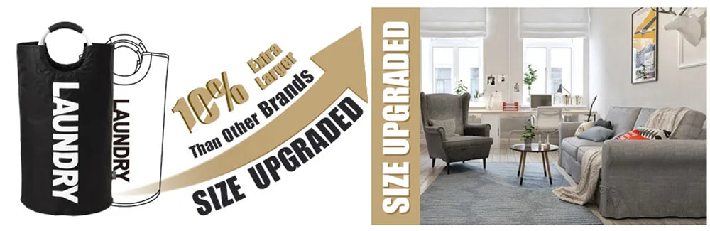 90L Large Laundry Basket, Collapsible Laundry Bag, Freestanding Tall Clothes Hamper, Foldable Washing Bin,Toy storage ,Pouch