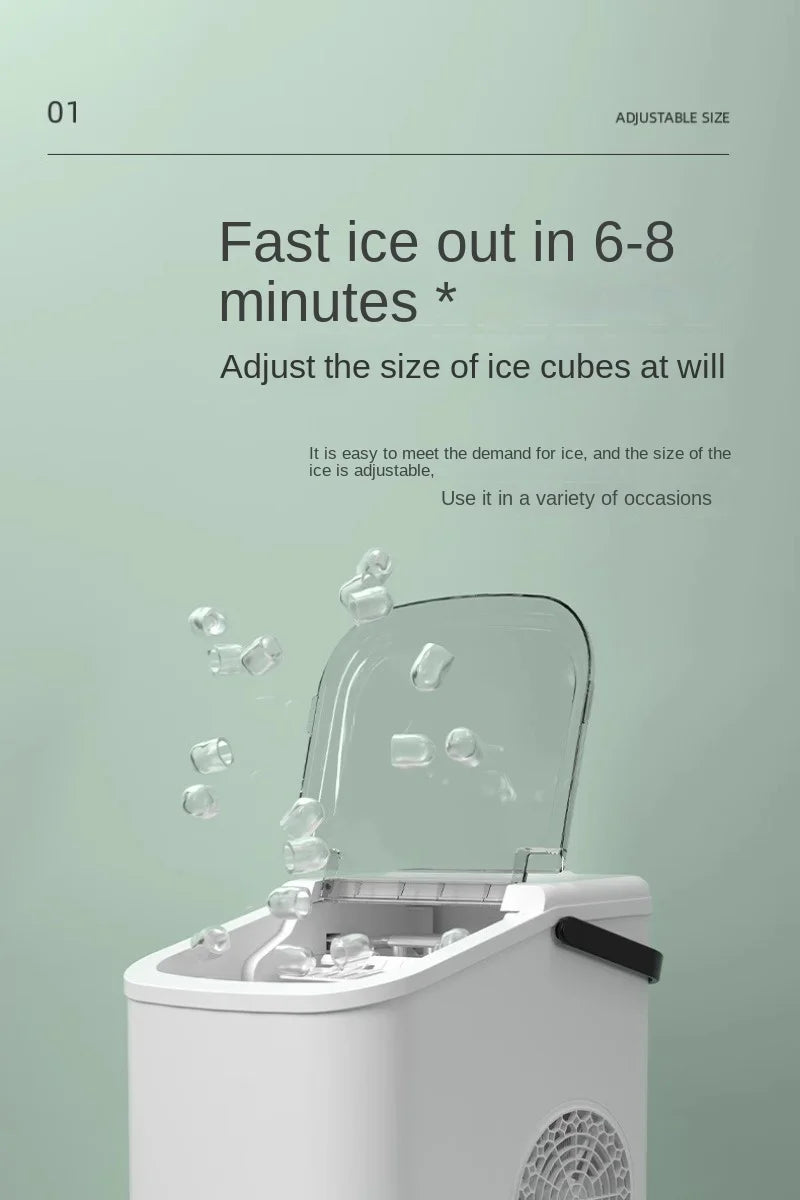 Ice Generator Slush Machine Cube Maker Dry Cubes Making Factory Countertop Cream Mould Snowflake Nugget Crusher Home Margarita