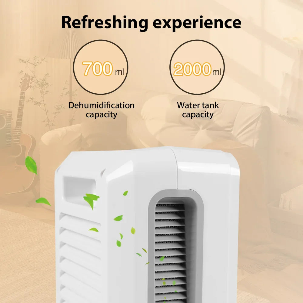 Air Dehumidifier 72W Home Dehumidifier portable dehumidifier Tank capacity 2000ML Air Dryer For Home Bedroom Office Kitchen Drye