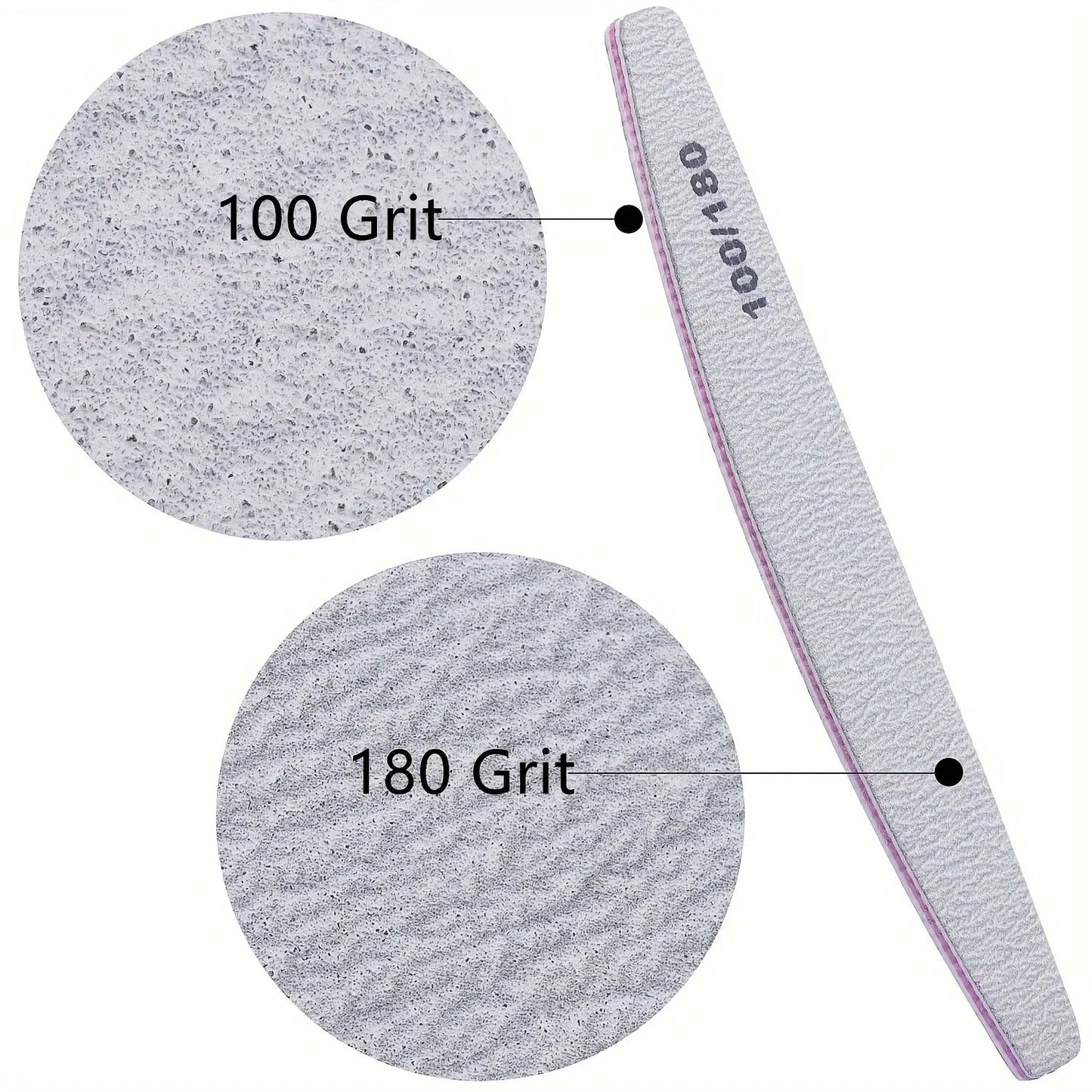 50Pcs Nail Art Files 100/180 Nails Accessoires Gel Nail Polish Polishing Pedicure Manicure Buffers Nail Care Tools lime a ongle