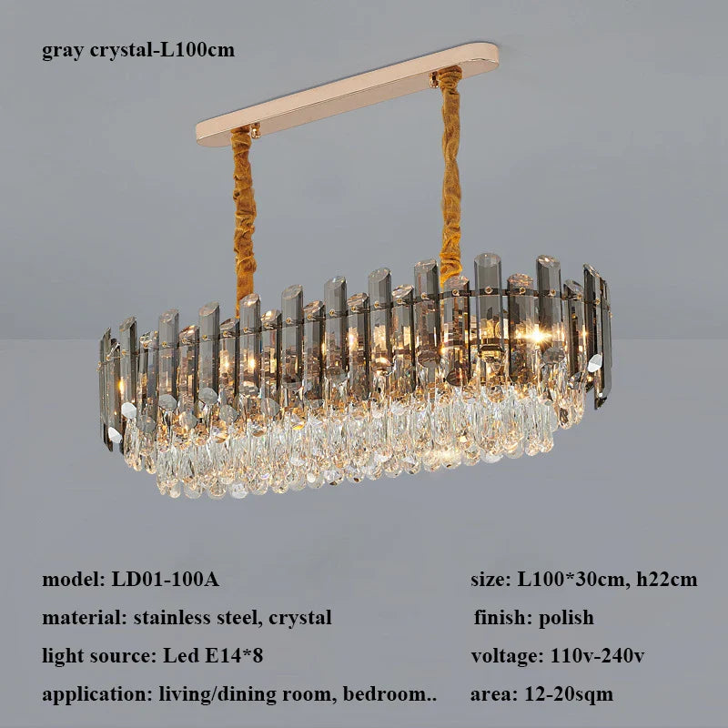 Modern Luxury Crystal Led Pendant Lights