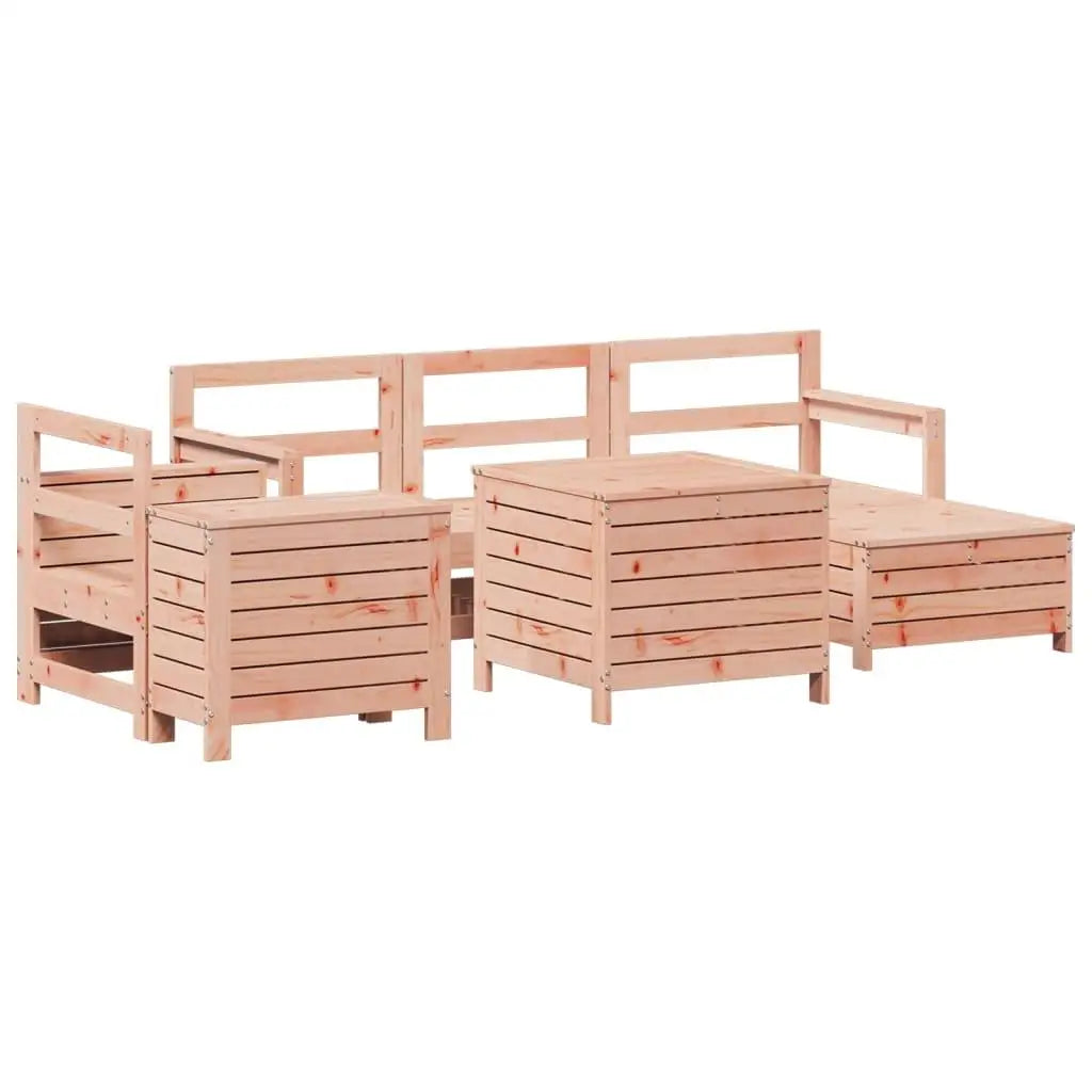 7-Piece Solid Wood Garden Sofa Set - Durable Douglas Fir Outdoor Furniture