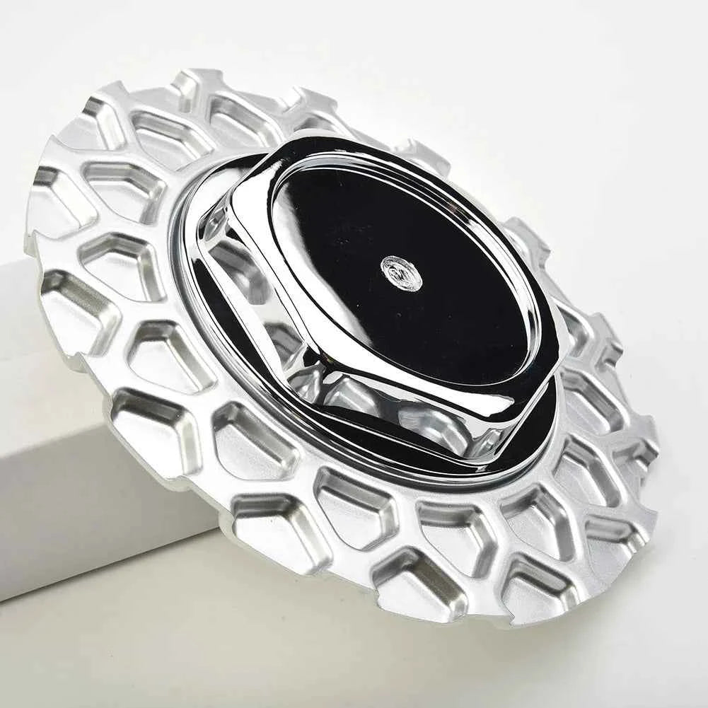 1pc Wheel Center Cap Silver 6.18 Inch/2.05 Inch 157 MM/52 MM Wheel Center Hub Cap Flower Pattern Personalized Tire Hub Sticker