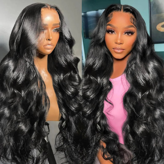 Body Wave 13x4 Lace Front Wigs Human Hair 13x6 Transparent Lace Frontal Human Hair Wigs PrePlucked 4x4 Lace Wigs For Women Bling