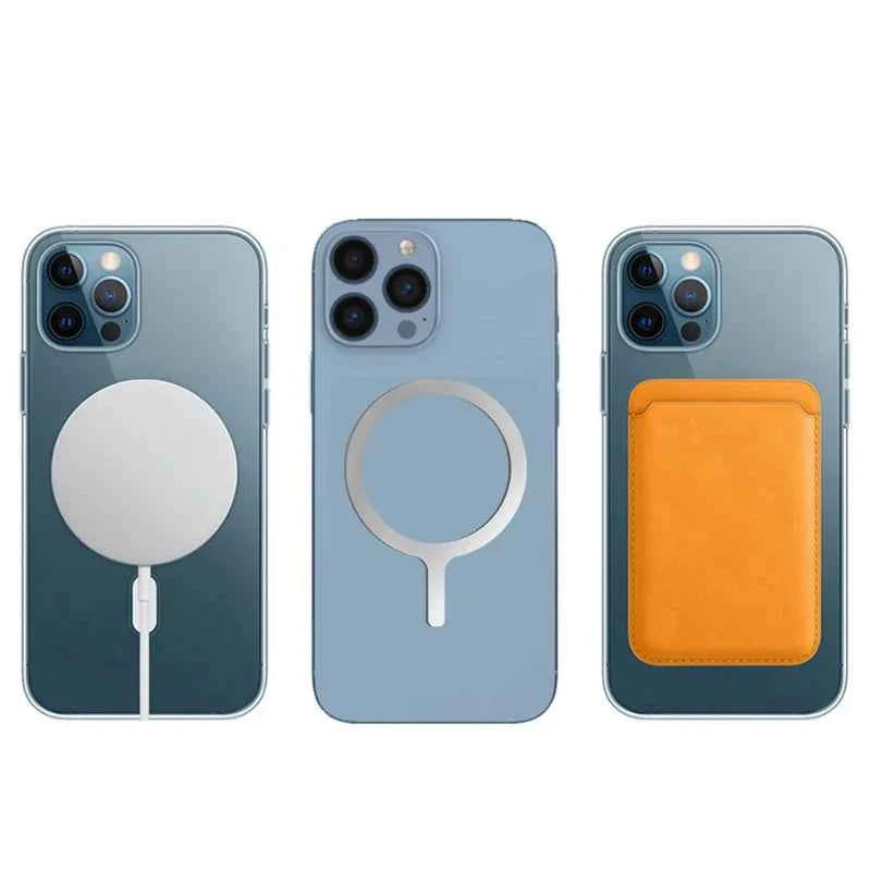 3/5 PC Metal Ring Plate for Magsafe Accessories for iPhone 14 15 Magnetic Mobile Phone Holder Car Wireless Charger Iron Sheet