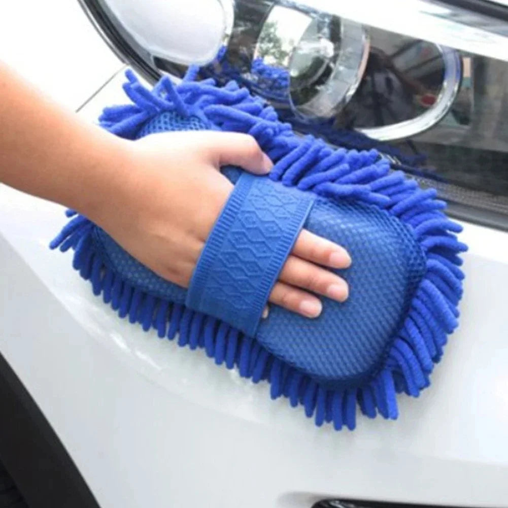 Ultra-Fine Microfiber Car Wash Sponge Soft Scratch-Free Cleaning Pad