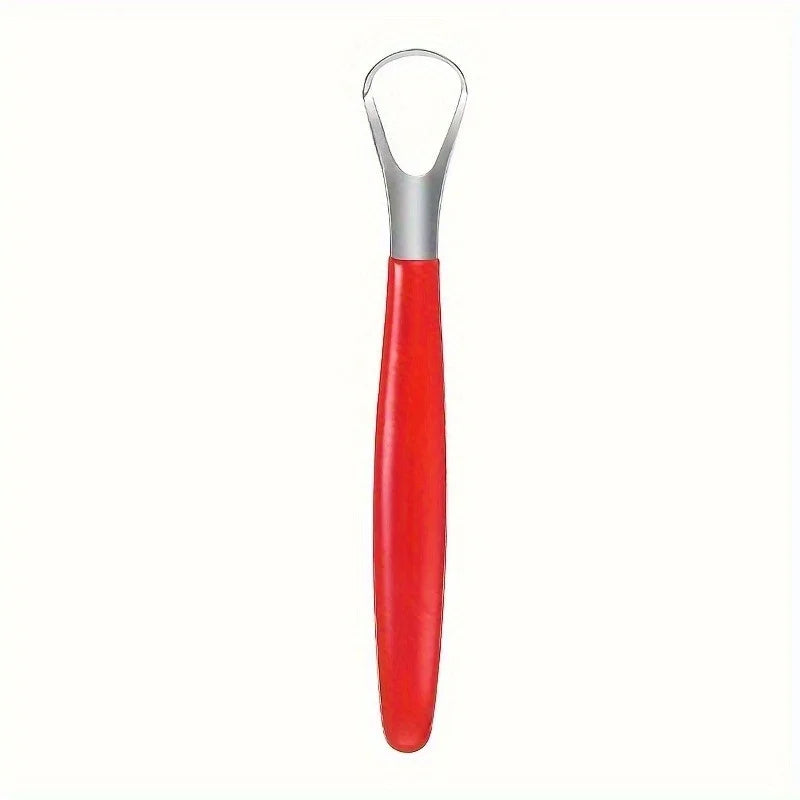 A Stainless Steel Tongue Scraper Designed to Bad Breath, This Reusable Oral Hygiene Tool Serves As a Tongue Cleaning Beauty