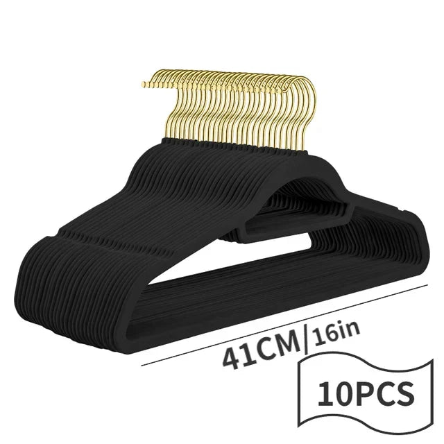 41CM ABS flocking non-slip hanger clothing store finishing seamless storage household clothes hanging magic clothes rack