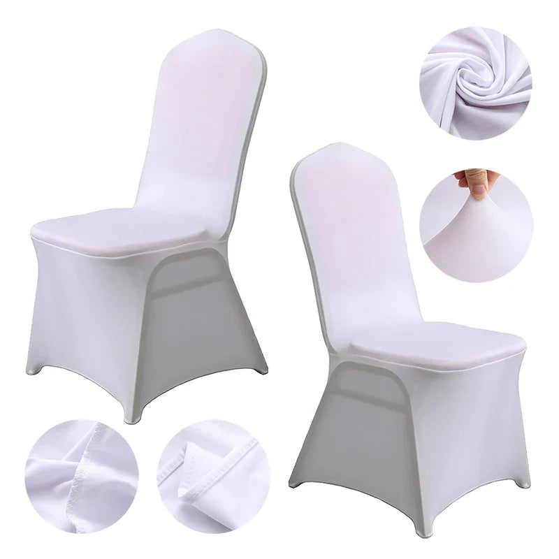 Black Extra Thicker Spandex Chair Covers For Wedding Events Party Decoration High Quality Stretch Elastic