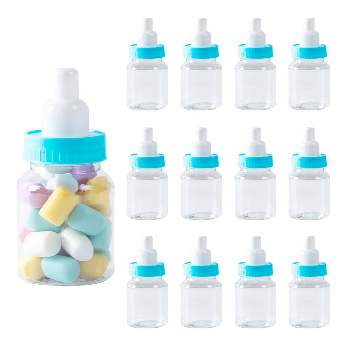 Baby Shower Candy Bottles - Pink Blue Gender Reveal Party Favors