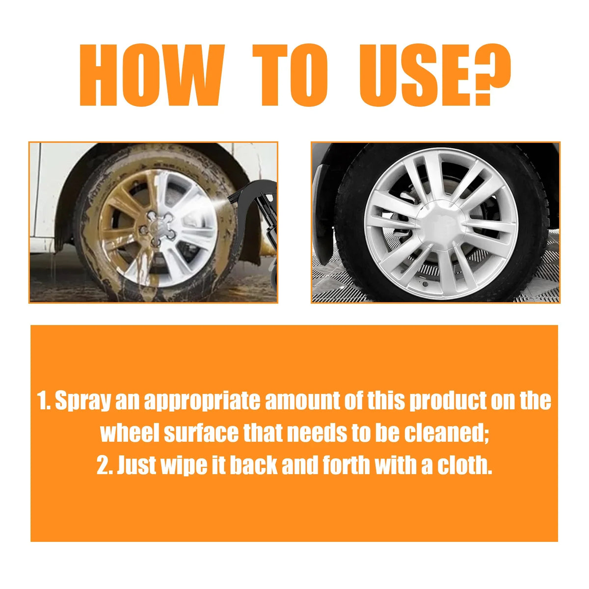 Rayhong Tire & Surface Cleaner 120ml Car Tire Restoration & Rust Removal Spray