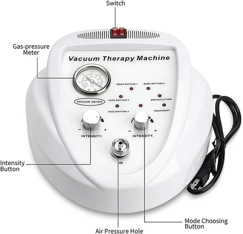 Breast Pump Vacuum Therapy Machine Massager Buttocks Lifting Machine BBL Scraping Cup Female Massage Colombian Buttocks Lifting