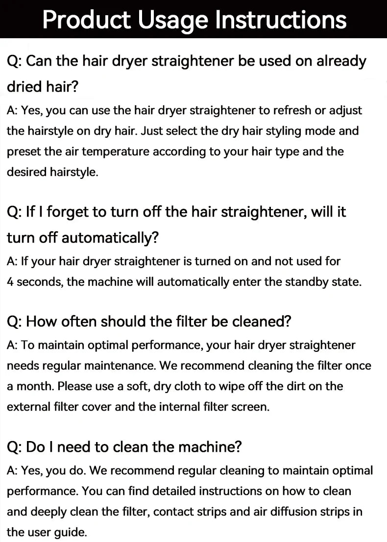 2-in-1 Hair Straightener and Dryer Combo - Negative Ion Heating Flat Iron for Quick, Long - Lasting Hair Styling at Home，salon