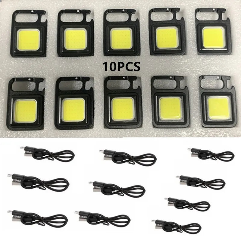 Mini LED 1800LM Flashlight Keychain Multifunctional Portable