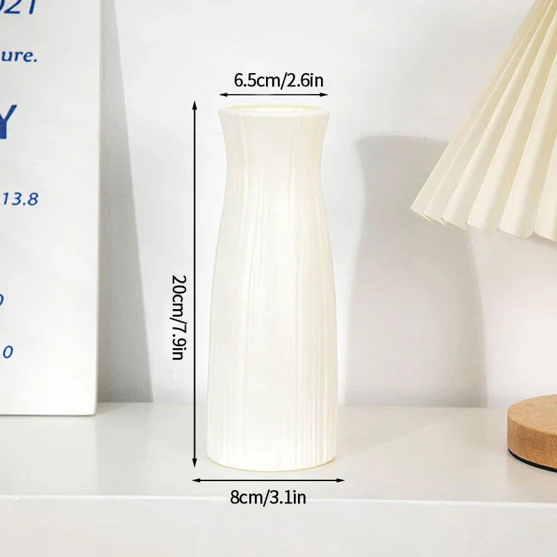 1PC Plastic Spiral White Vase Hydroponic Pot