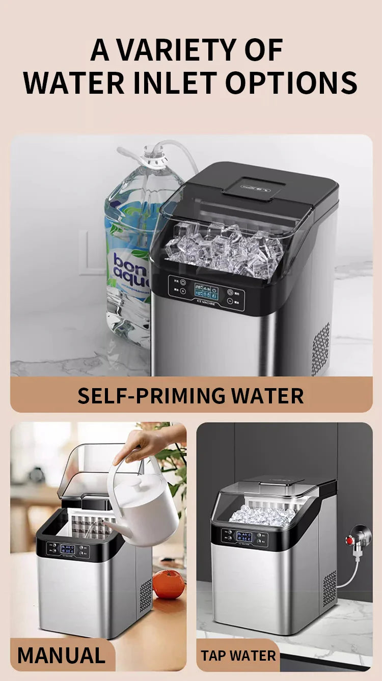 Commercial ice machine small household 30 kg desktop square ice milk tea shop dormitory night market stall ice machine