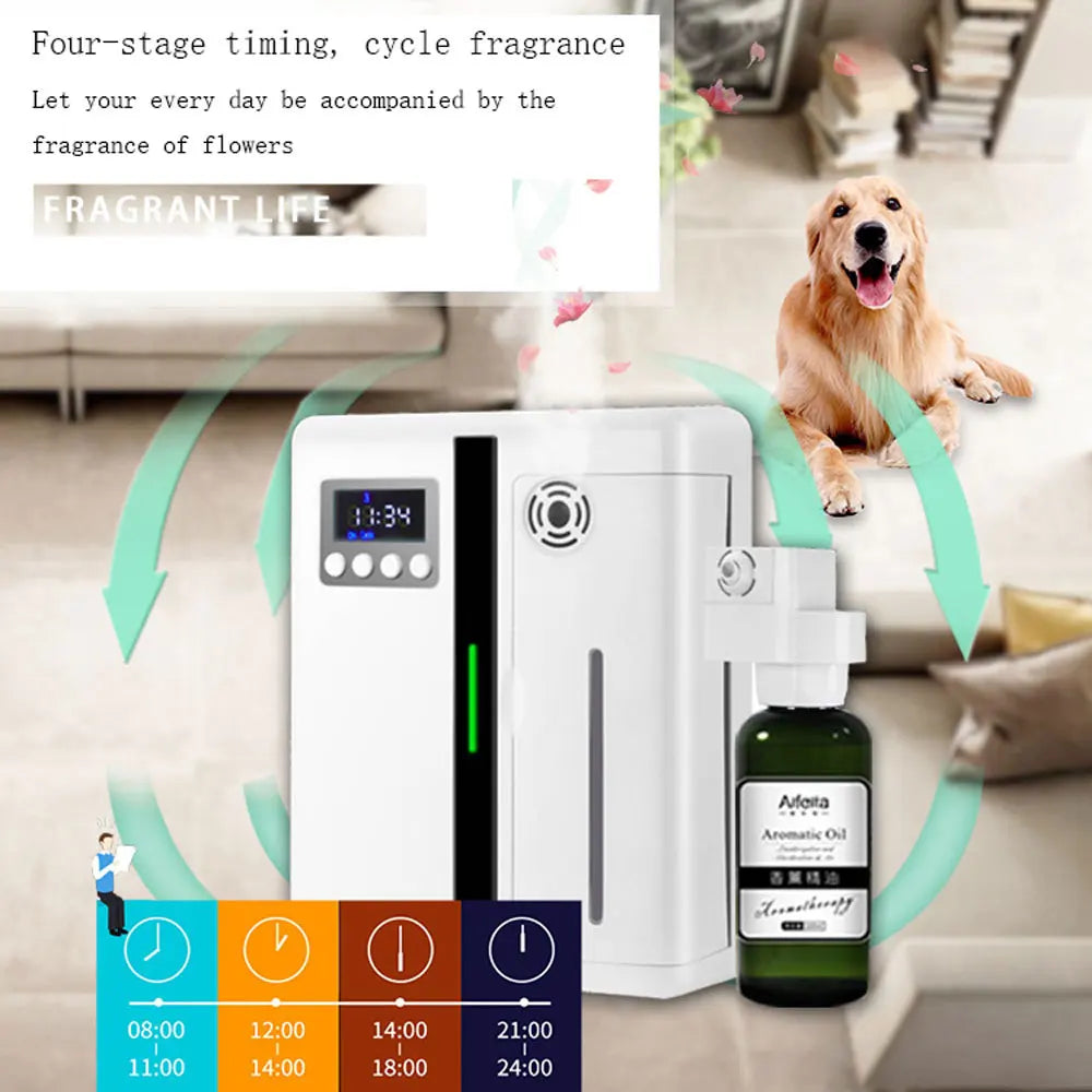 Scent Machine Aroma Diffuser Wall Mounted Hotel 160ML Aroma With Fan Inside